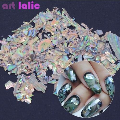 Nail Art Abalone Shell Irregular Fragment 3D Charm Decoration Slice DIY Beauty Nail Decals For UV Gel Acrylic Nails