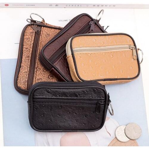 PVC Purse for Changes Bag Fashion Wallet PU Key Bag Zip Card Package Short Wallet Coin Bag Mixed Batch