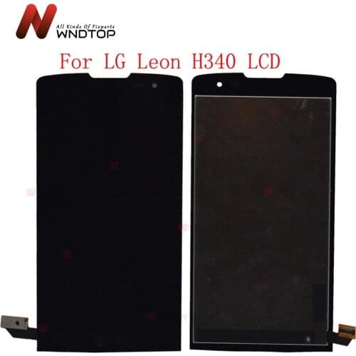 For LG Leon H340 h320 h324 H340N H326 MS345 C50 LCD Display Touch Screen Digitizer Assembly Black White + Tools For LG H340 LCD