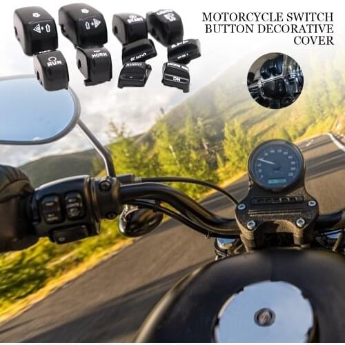 10PCS Motorcycle Chrome Hand Control Switch Housing Buttons Caps For Harley Touring FLHX FLTRX Street Electra Glide 96-Up