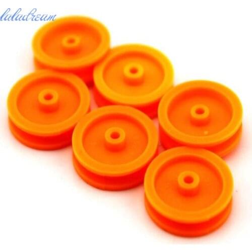 10pcs/lot 2*17mm Plastic Model Belt Pulley Motor Wheel Small Pulley DIY Micro Motor Transmission Parts