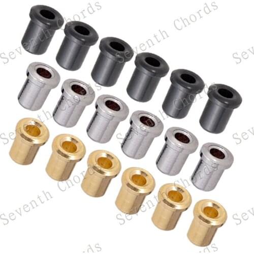 18 Pcs 3 Colors Electric Guitar Bridge String Thru Body Ferrules Bushing - Guitar parts