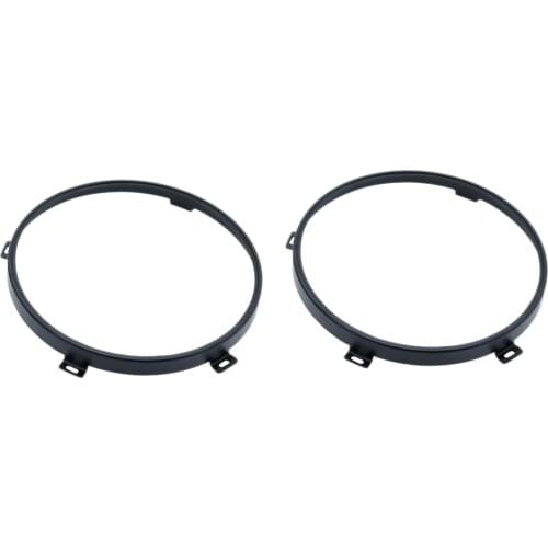 2Pcs for Jeep Wrangler Jk Tj 07-17 7-Inch Led Headlight Round Ring Mounting Bracket for Headlight Mounting Lamp Holders Black
