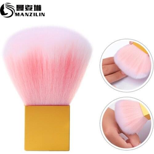 2019 Promotion Nail Brush Mann Appearance Lin New Manicure Tools Dust Cleaning Brush Nails Square Handle Pink Quality