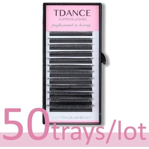 TDANCE 5Trays YY Shape Two Tip Lashes Hand Woven Premium Individual Soft Mink Eyelash Extension Mesh Net Cross