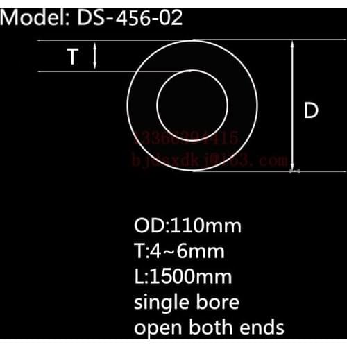 99.5%Al2O3 Heat Resistant Furnace Corundum Tube OD110*ID100*L1500mm/High Temperature Laboratory Tube Furnace Use Alumina Tube