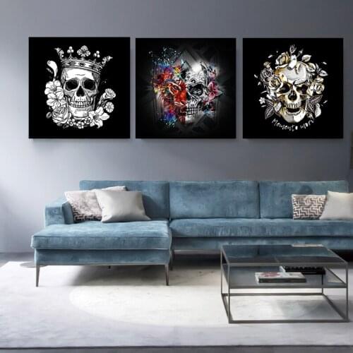 3 Pcs/set Diy Diamond Painting Abstract Skull man Cross Stitch Diamond Embroidery Needlework Diamond Mosaic sale Painting