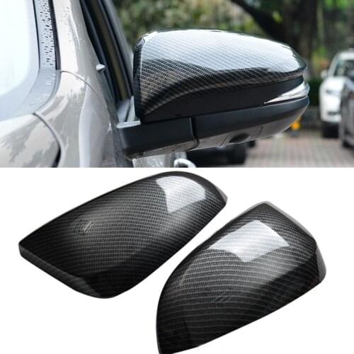 Carbon fiber Style Side Mirror Cover Trim For TOYOTA RAV4 2016 2017
