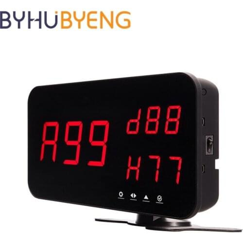 BYHUBYENG Display SCreen LED Queue Management Wireless Calling Service Pager System For Hospital Restaurant Catering Equipment