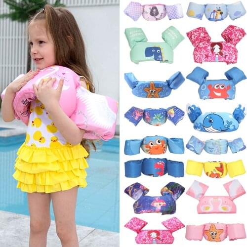 Kids Swim Arm Rings Swim Vest Floats Boys And Girls Pool Floats Swim Vest Jacket Floats With Shoulder Arm Wing Children