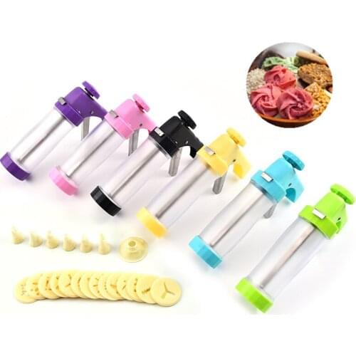 Cookie Making Kit Cake Decorating Gun Set Plastic DIY Pastry Syringe Cream Extruder Biscuits Press Maker Machine Baking Tools
