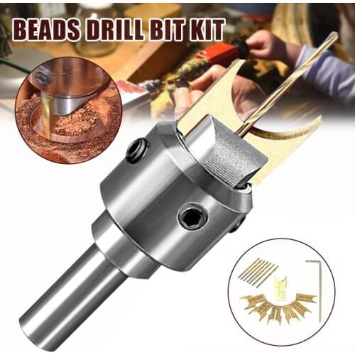 3 Styles Hot Beads Drill Bit Wooden Bead Maker Milling Cutter Set Woodworking Tool Kit Drill Bit Tools LXY9