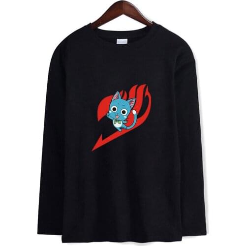 Fairy Tail Japanese Anime Cartoon T-shirts Fashion Men Women Tee Shirts Tops O-neck Long Sleeve Cool T-shirt Sweatshirts Clothes
