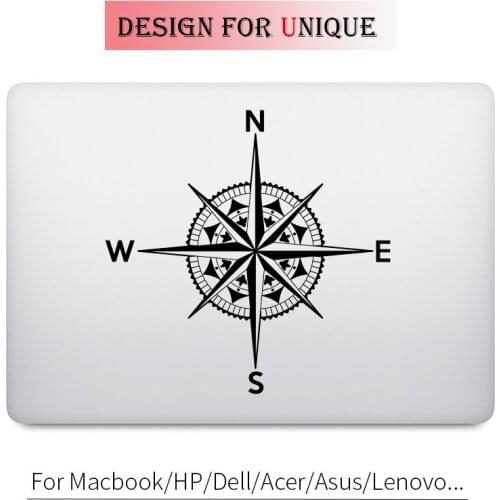 Classical Compass Decal Laptop Sticker for Apple Macbook Pro Air Retina 11 12 13 15 inch Vinyl Mac HP Acer Mi Surface Book Skin
