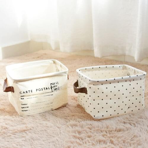 Storage Bins, Nursery Hamper Canvas Baby Shower Basket Laundry Basket Foldable Mini Storage Baskets for Kids, Office, Bedroom
