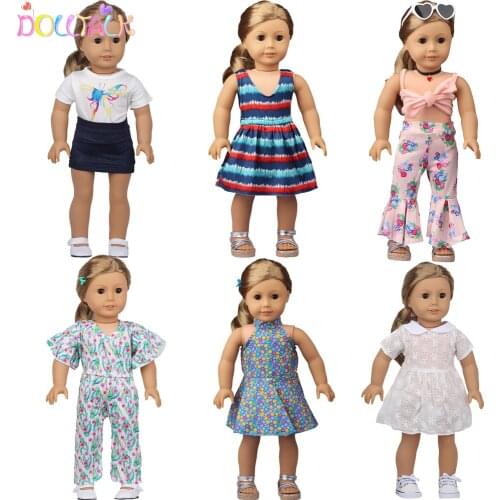43cm Reborn New Born Doll Spring Summer Clothes Dress Butterfly Skirt For 18 Inch American&OG Girl Doll Russia DIY Gift`s Toy