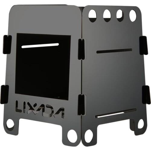 Lixada Outdoor Lightweight Camping Wood Stove Portable Outdoor Folding Titanium Wood Stove Burning Picnic Alcohol Wood Stove