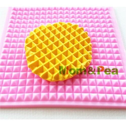 Mom&Pea 1066 Free Shipping Waffle Shaped Silicone Mold Cake Decoration Fondant Cake 3D Mold Food Grade