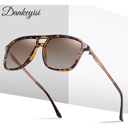 DANKEYISI Ultralight TR90 Polarized Sunglasses Men Women Driving Square Sun Glasses Male UV400 Fishing Eyewear Gafas De Sol