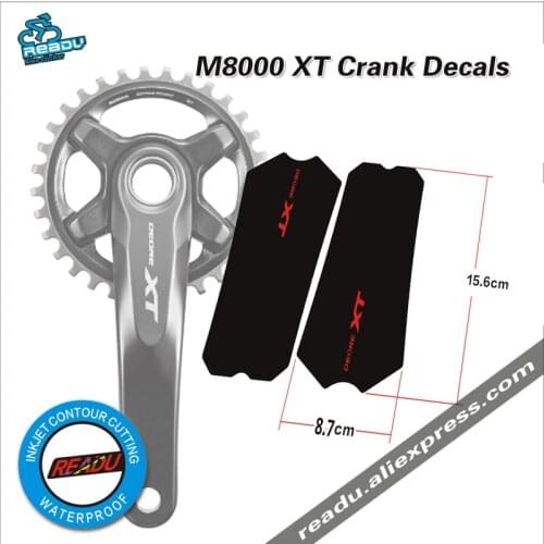 M8000 XT crank sticker Tooth plate stickers crankset protection DIY stickers Covers fit for Shimano M8000XT Cranks decals