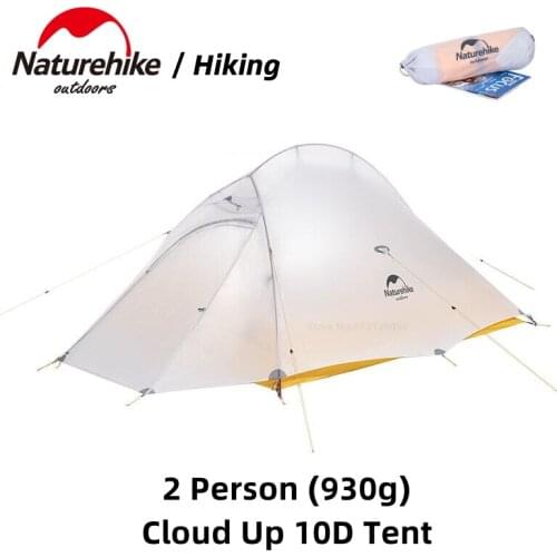Naturehike Upgraded Cloud Up 2 Ultralight Tent 20D Fabric Camping Tents For 2 Person With free Mat NH17T001-T