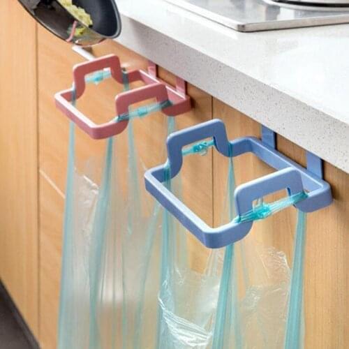 Practical Kitchen Trash Garbage Bag Plastic Holder Cabinets Towel Rack Organizer Household Cabinet Cupboard Washcloth Hanger