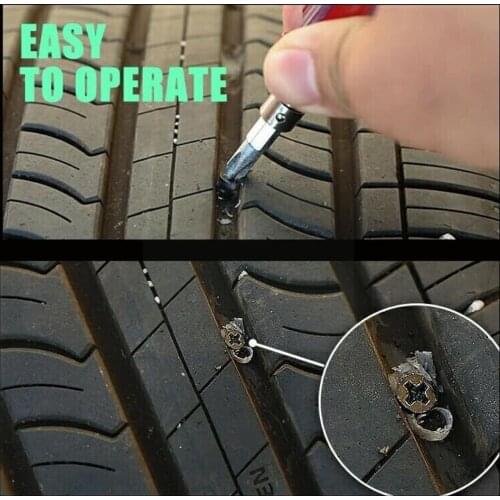 Vacuum Tyre Repair Nail Tire Repair Rubber Nail Tubeless Tire Motorcycle For Bagged Nail Nails Film Cars Self-Tire Repair R X1F0