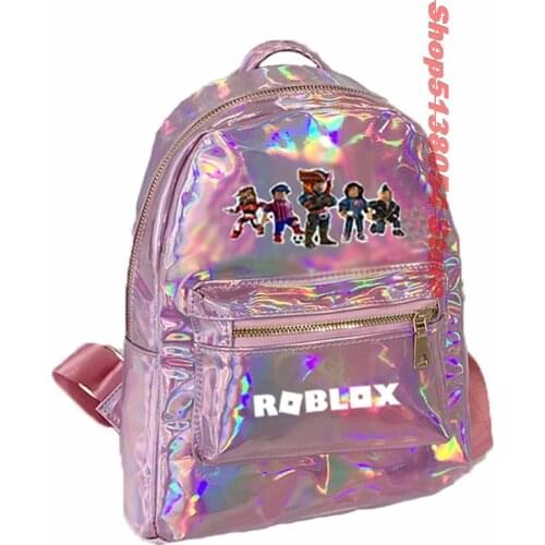 Game School Bags High Quality Girls female womens Glitter PU Leather Holographic Backpack
