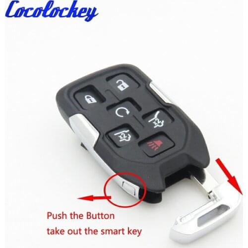 Cocolockey Replacement Keys Car Key Shell for Chevrolet Tahoe Suburban Smart Keyless Key Fob Entry 6Buttons Car Styling