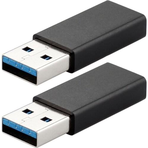 USB-C to USB Adapter (2-Pack),USB Type C Female to USB 3.0 Male Adapter, Female USB-C 3.1 to USB-A Male Adapter