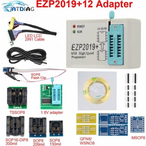 EZP2019+ High Speed USB SPI Programmer Support 24 25 93 EEPROM Flash Bios Chips can be added by yourself (24 series eeprom, 25 s