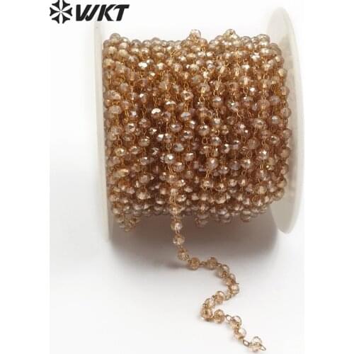 WT-RBC040 Wholesale Custom Diy Fashion Design New Product Natural Gold chain with gold strim in high quality for Jewelry Making