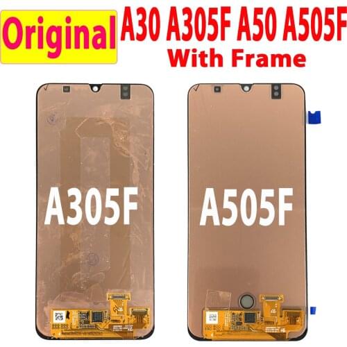 6.4" A305G LCD For Samsung A305F Display Original With Frame Touch Screen Digitizer Assembly ForSamsung A50 Display A505FN LCD