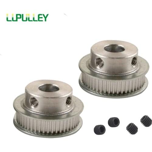 LUPULLEY 2PC MXL 30T Timing pulley Bore 5/6/6.35/7/8/10/12mm Synchronous Wheel Pulley Belt width 7mm Aluminum Motor Belt Pulley
