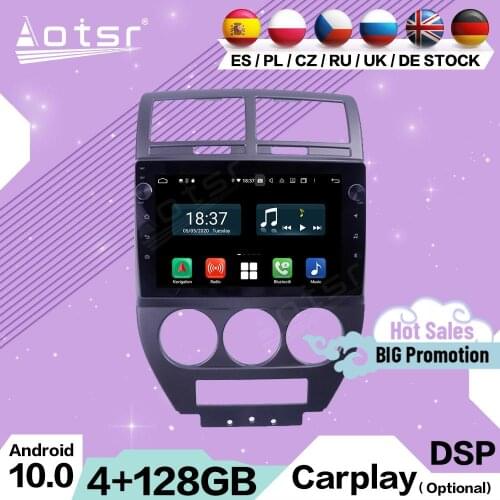 128G Carplay Multimedia Stereo Android For Jeep Compass MK 2006 2007 2008 2009 2010 GPS Navi Car Radio Video Receiver Head Unit