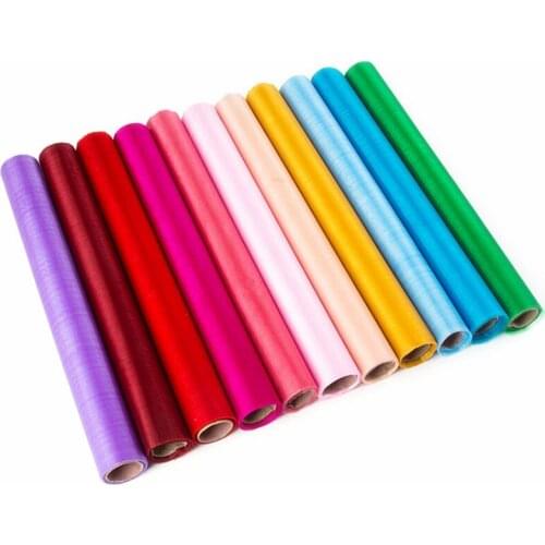 2pcs Tulle Roll 72CM x 10M 25 Spool Tutu Wedding Decor Tulle Silk Artificial Flower Crystal Organza Birthday Party Supplies 5Z