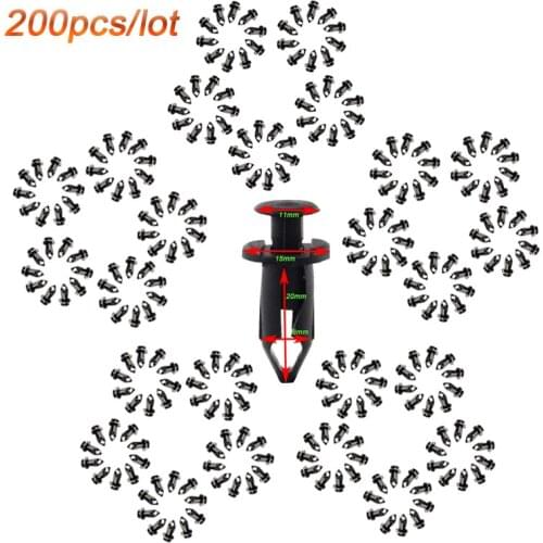 200pcs/lot 8mm Rivet Fairing Body Trim Panel Fastener Screw Clips Plug Kit For Polaris Sportsman 550 850 XP ATV Universal