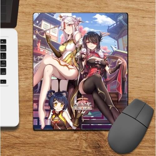 2021Anime Genshin Impact Paimon Kaeya Amber Barbara Mouse Pad Men Women Gaming Computer Desk Table Mat Playmat Student Xmas Gift