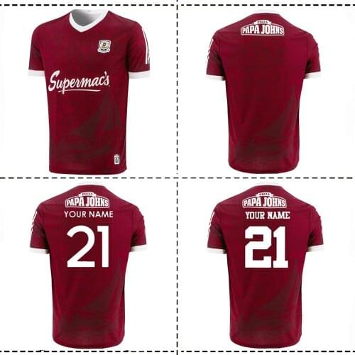 2021 Galway GAA Home Jersey 2021/22 IRELAND GALWAY TRAINING RUGBY JERSEY size S--5XL