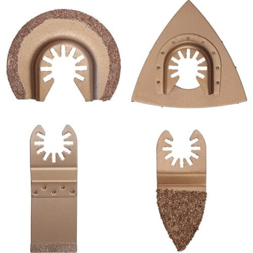 4pcs/set Quick Release Oscillating Tool Saw Blades Carbide Grinding Blades for multi tool fit Dewalt Black&Decker Fein