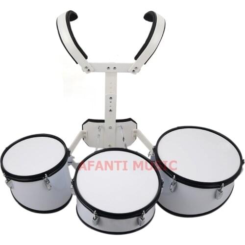 Afanti Music 3 PCS / White Marching Drum (MAD-112)