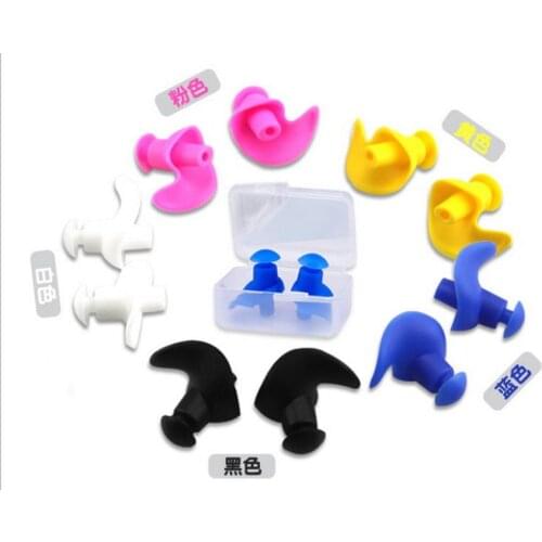 500pair Silicone earplugs waterproof Soft Ear Plugs anti-noise Dust-Proof Diving Water naked plastic box sport toy
