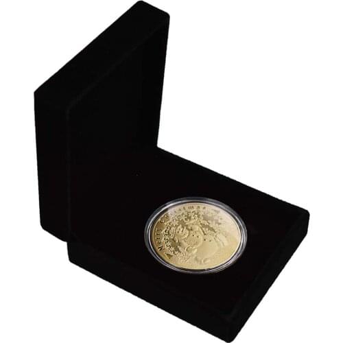 Business Souvenir Gifts Santa Claus 24k Gold Plated Metal Coin with Box Crafts Home Decoration Accessories Coins Collectibles