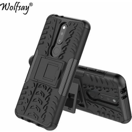 Wolfsay Case for Nokia X5 Cover Soft Rubber & Hard PC Case For Nokia 5.1 Plus TA-1112 Case for Nokia X5 Phone Holder fundas