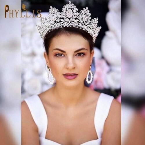 A07 Luxury Bridal Tiaras and Crowns Bride Headwear Wedding Headpiece Vintage Baroque Headband Queen Diadem Headwear Hair Jewelry