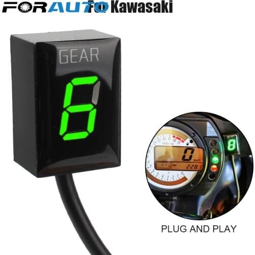Gear Indicator Ecu Direct Mount 1-6 Speed Motorcycle Speed Display Meter LED For Kawasaki NINJA650R Z800E Z650 NINJA650R