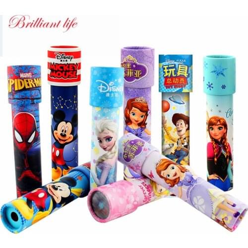 Disney Theme Kaleidoscopes Kids Toys Extended Rotation Adjustable Kaleidoscope Fancy Color World Educational Toys For Children