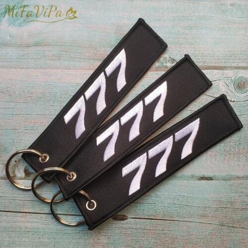 3 PCS Boeing 777 Sleutelhanger Keychain Airplane Fashion Trinket Strap Embroidery Aviation Key Chain for Men Luggage Tag Llavero