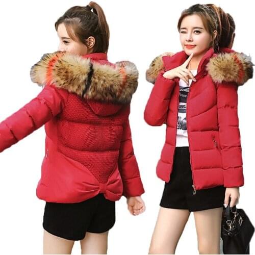 Winter jacket women 2019 female coat Hooded Slim Outwear woman long parka Faux fox fur Cotton Padded abrigos mujer invierno