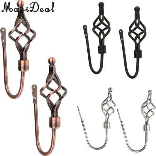 MagiDeal 2 Piece Metal Curtain Hooks Window Drapery Tieback Holdback Hanger -Home Decoration Accessories Europe Style